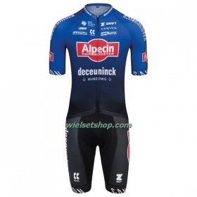 Fietskleding (Fietsshirt + Korte Koersbroek) 2023 Alpecin Deceuninck - Blauw